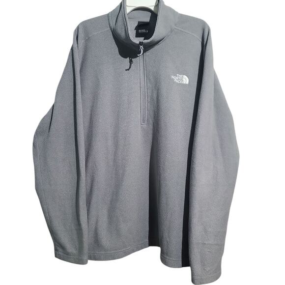 The North Face Textured Cap Rock Quarter Zip Light Gray Size XXL - Picture 1 of 6